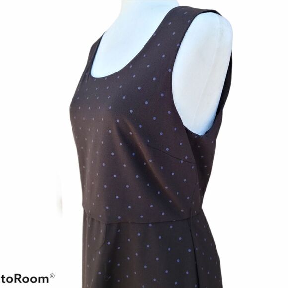 Elle Polka-dot Career Black Sheath Dress Size 8 - Picture 2 of 11